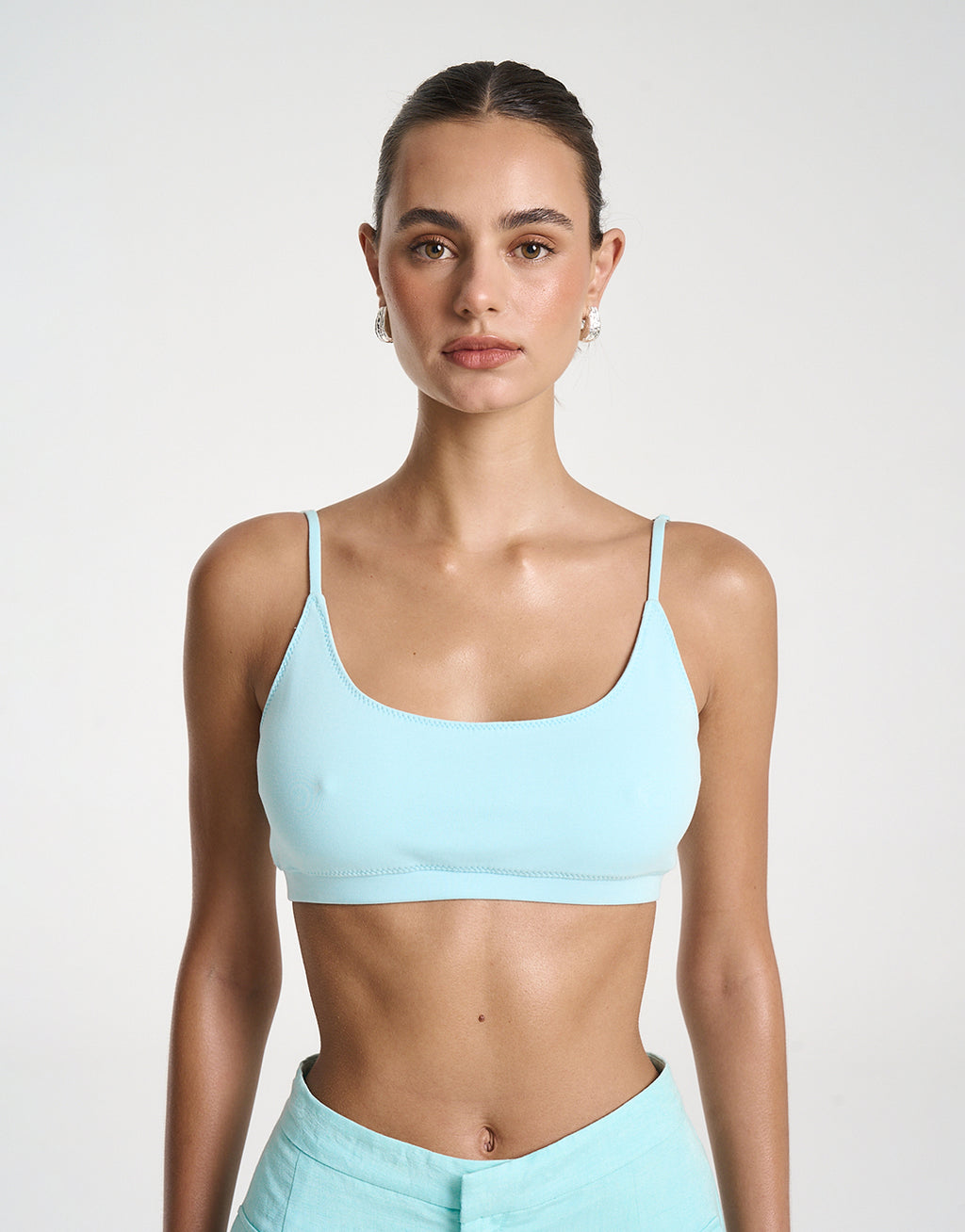 Sports Crop - Aqua