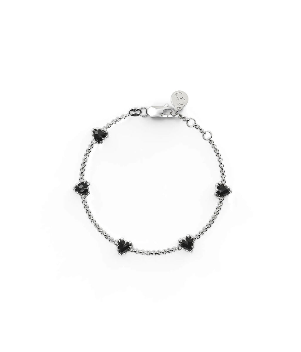 Love Claw Infinity Chain Bracelet - Sterling Silver / Onyx