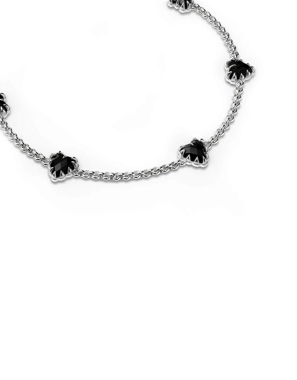 Love Claw Infinity Chain Bracelet - Sterling Silver / Onyx