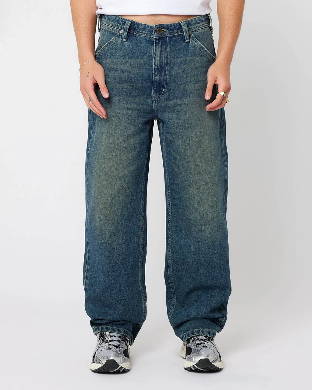 A5 Erik Baggy Denim Jeans Dark Blue