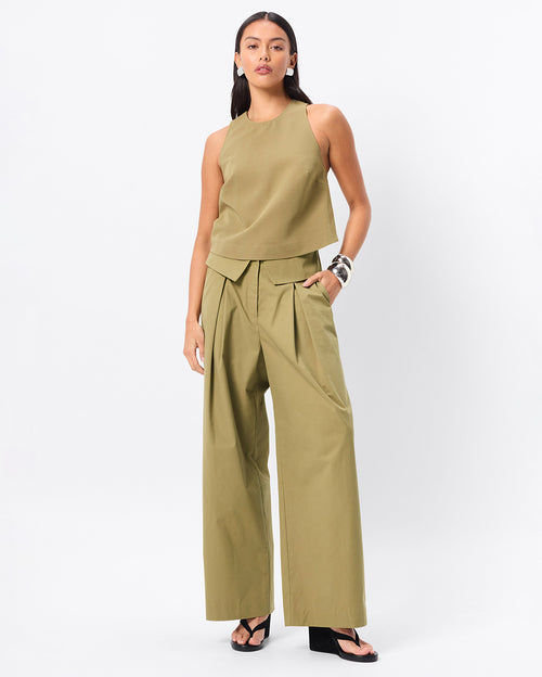Back To Me Top - Olive by Mossman