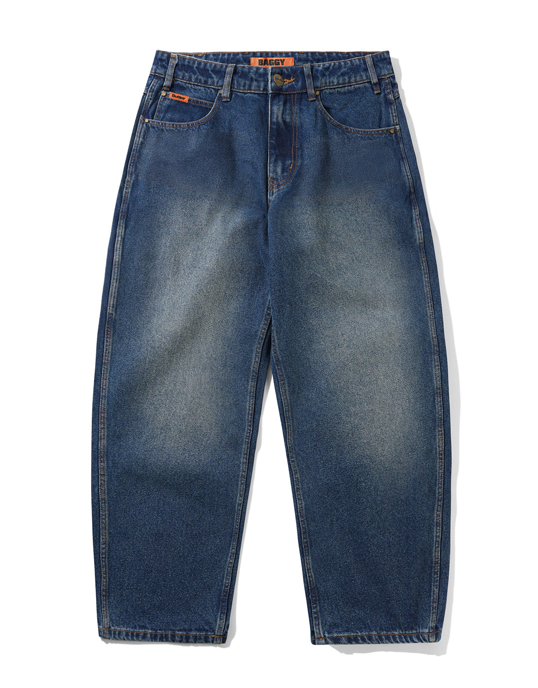 Butter Goods Baggy Denim Jeans - Distressed Indigo