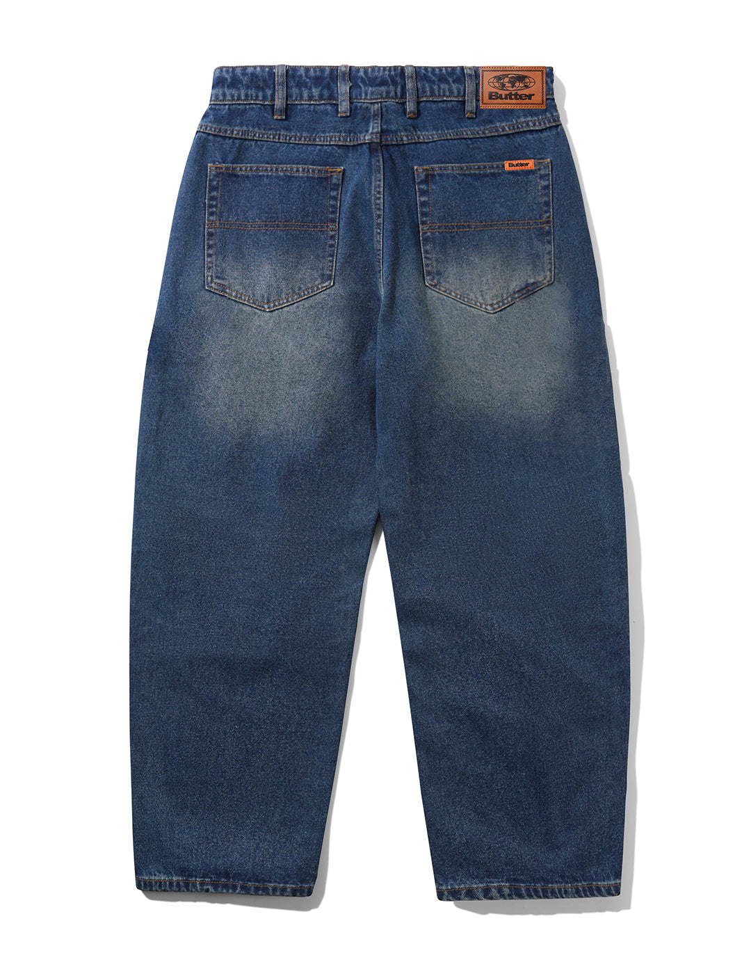 Baggy Denim Jeans - Distressed Indigo by Butter Goods - view 2