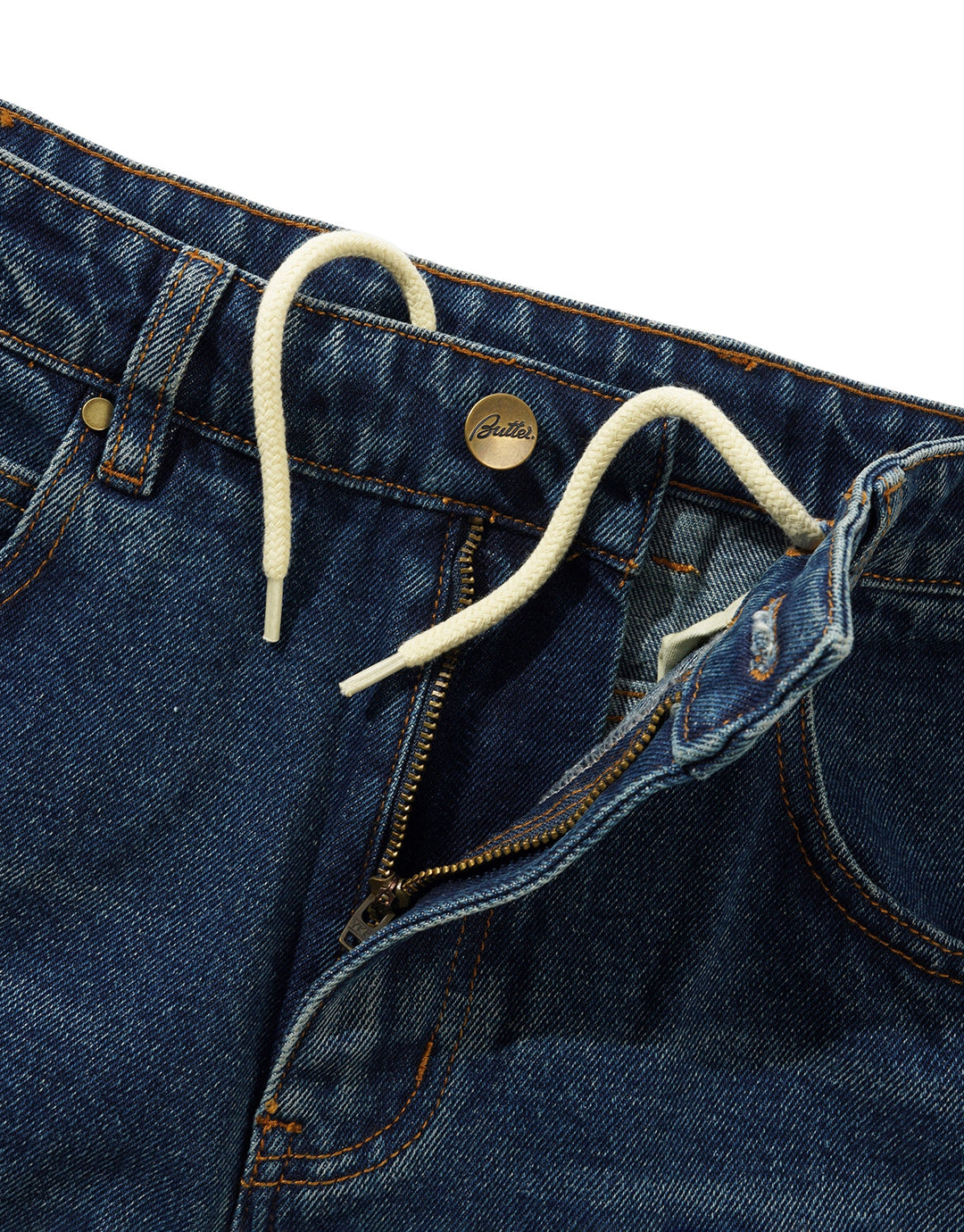 Baggy Denim Jeans - Distressed Indigo by Butter Goods - view 3