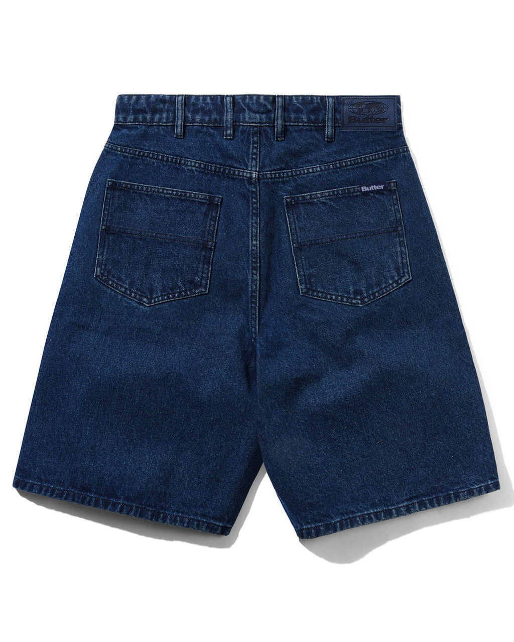 Baggy Denim Shorts - Dark Blue