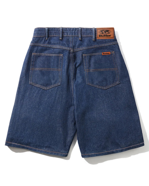 Baggy Denim Shorts - Dark Indigo by Butter Goods - view 2