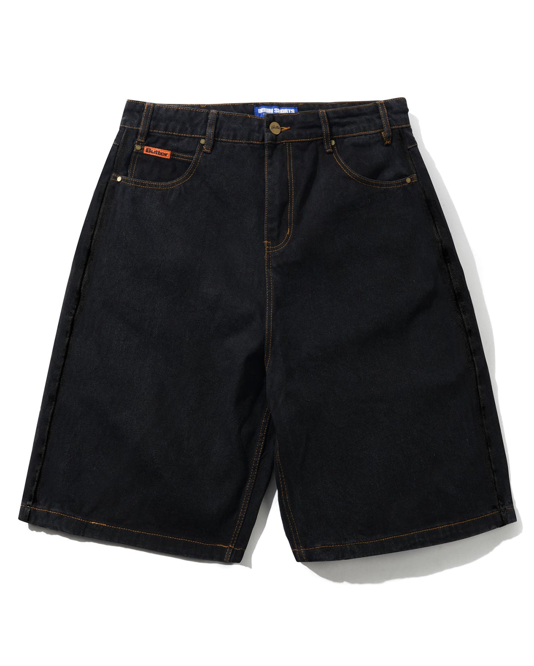 Baggy Denim Shorts - Washed Black