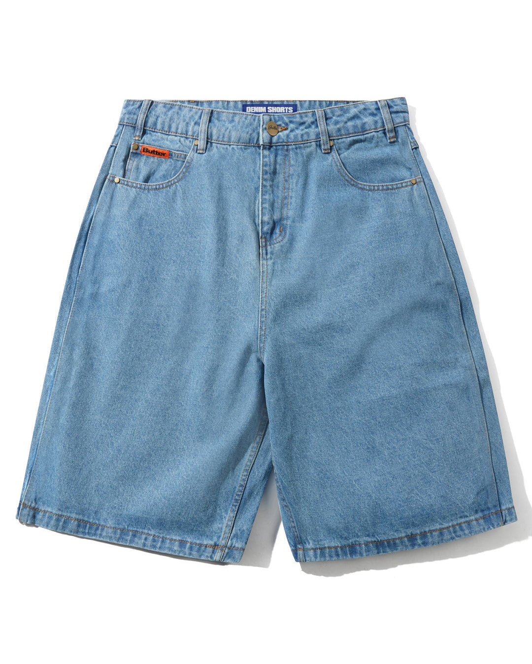 Baggy Denim Shorts - Washed Indigo