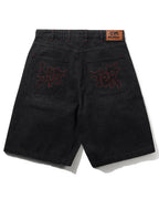 Blotch Denim Shorts - Streaky Black by Butter Goods - view 2