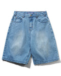Blotch Denim Shorts - Streaky Blue by Butter Goods