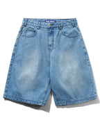 Blotch Denim Shorts - Streaky Blue by Butter Goods