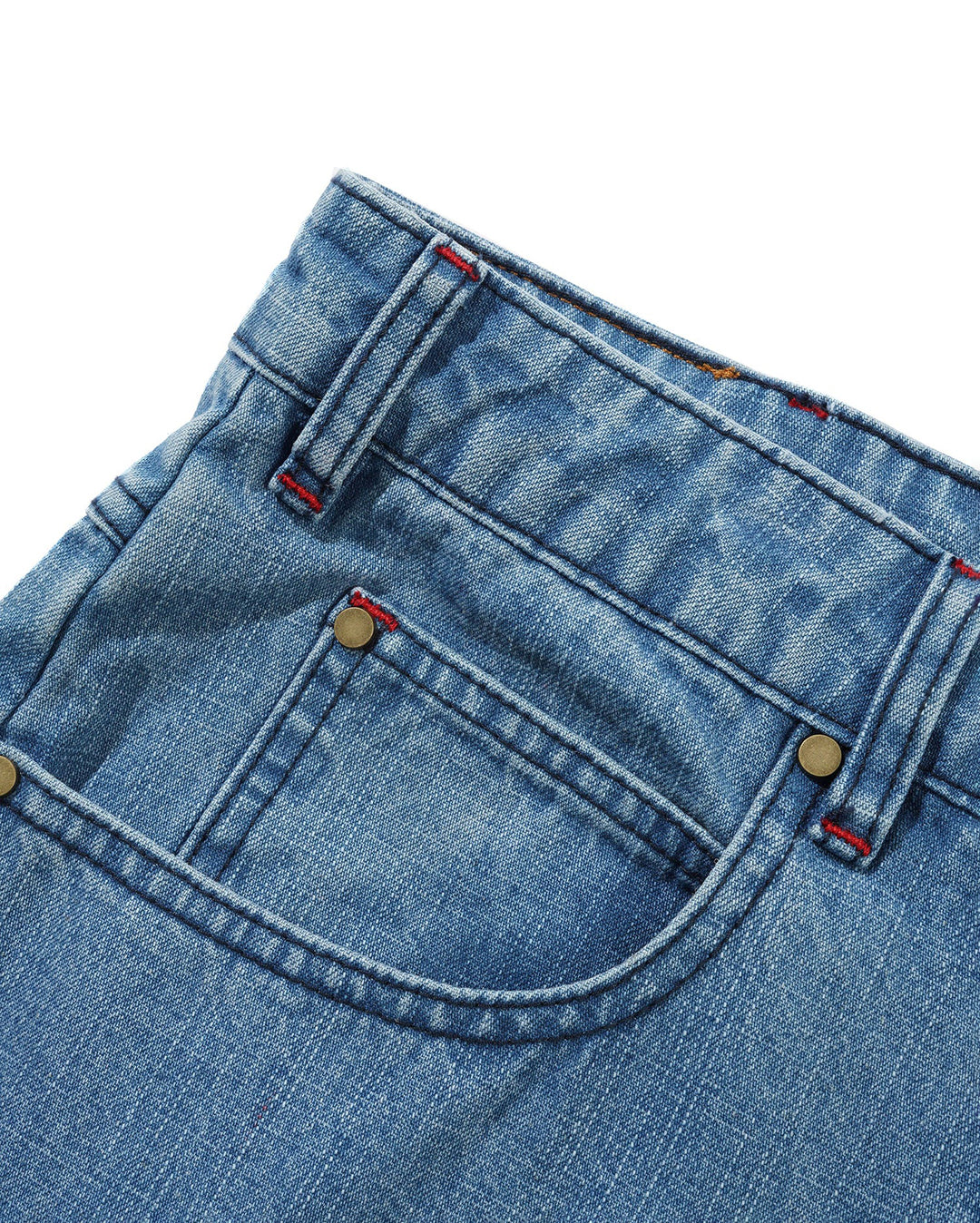 Blotch Denim Shorts - Streaky Blue