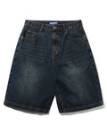 Blotch Denim Shorts - Streaky Navy by Butter Goods