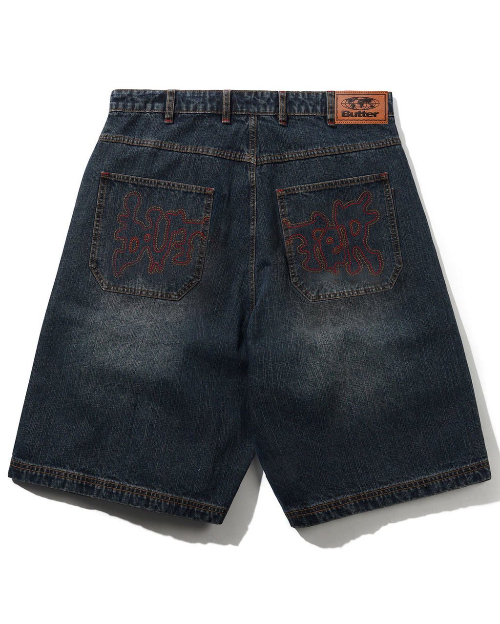 Blotch Denim Shorts - Streaky Navy