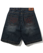 Blotch Denim Shorts - Streaky Navy by Butter Goods - view 2