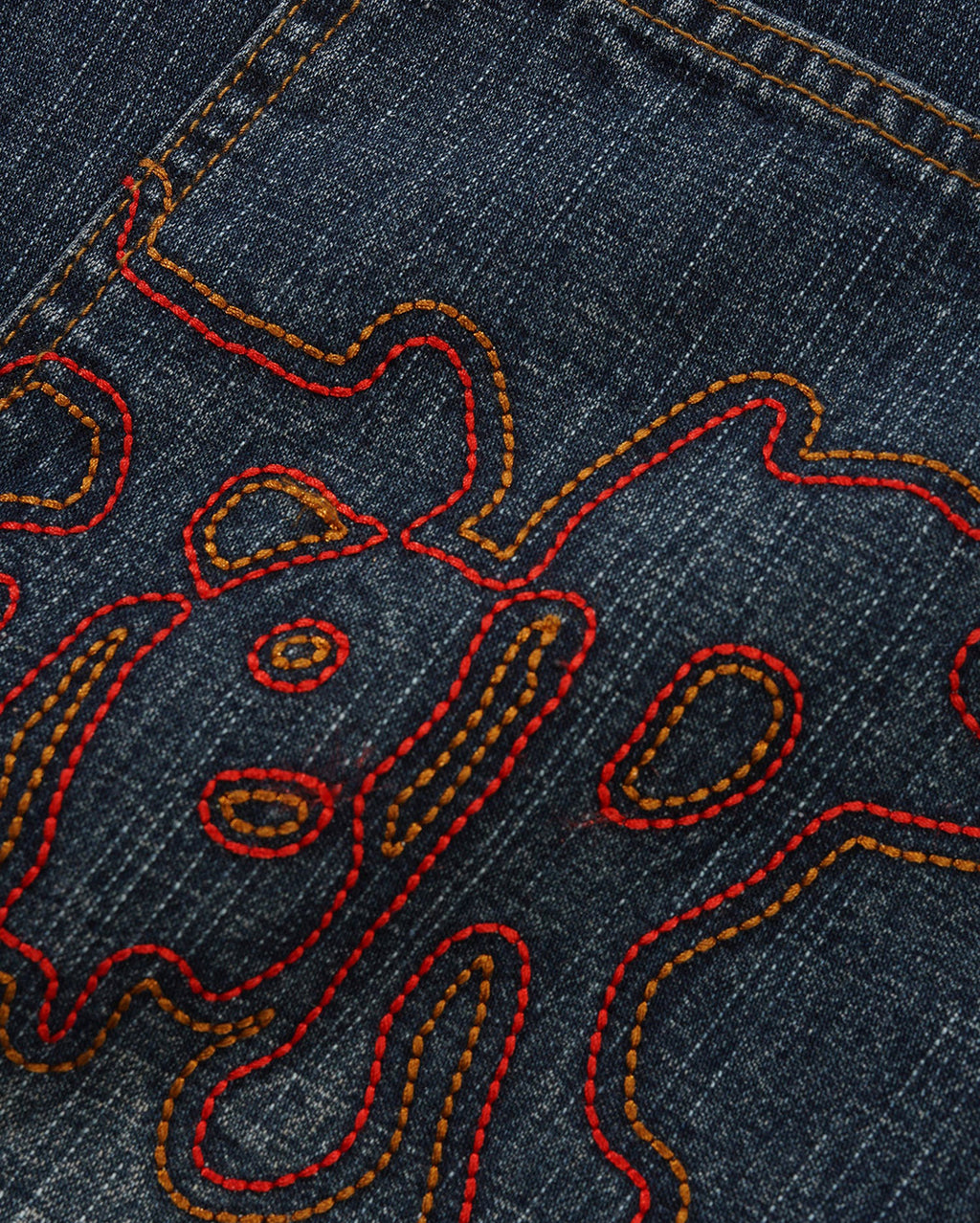 Blotch Denim Shorts - Streaky Navy