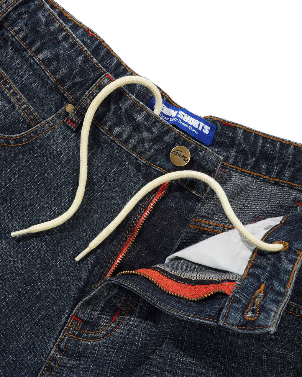 Blotch Denim Shorts - Streaky Navy