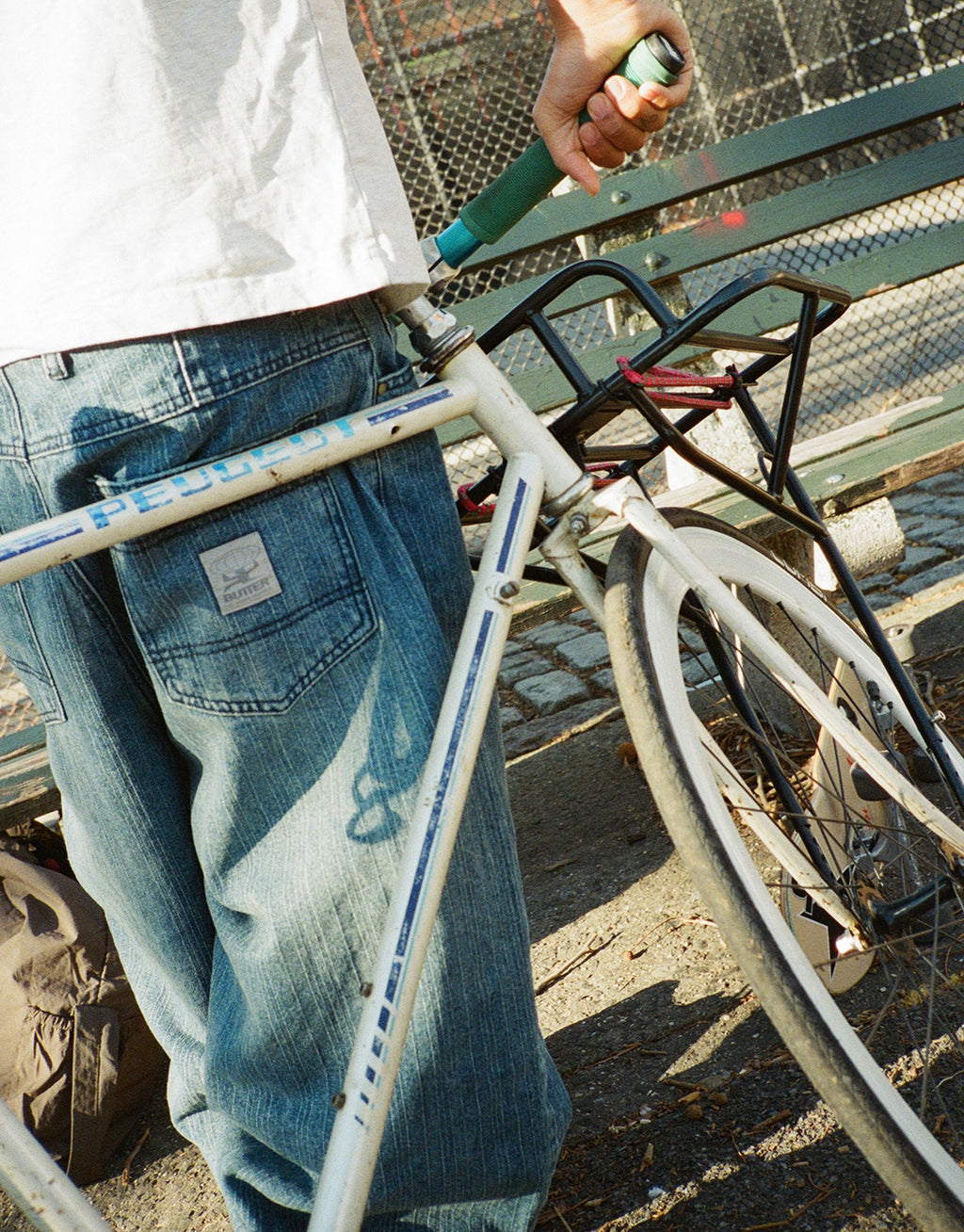 Wide Cut Denim Jeans - Vertical Stripe by Butter Goods - view 2