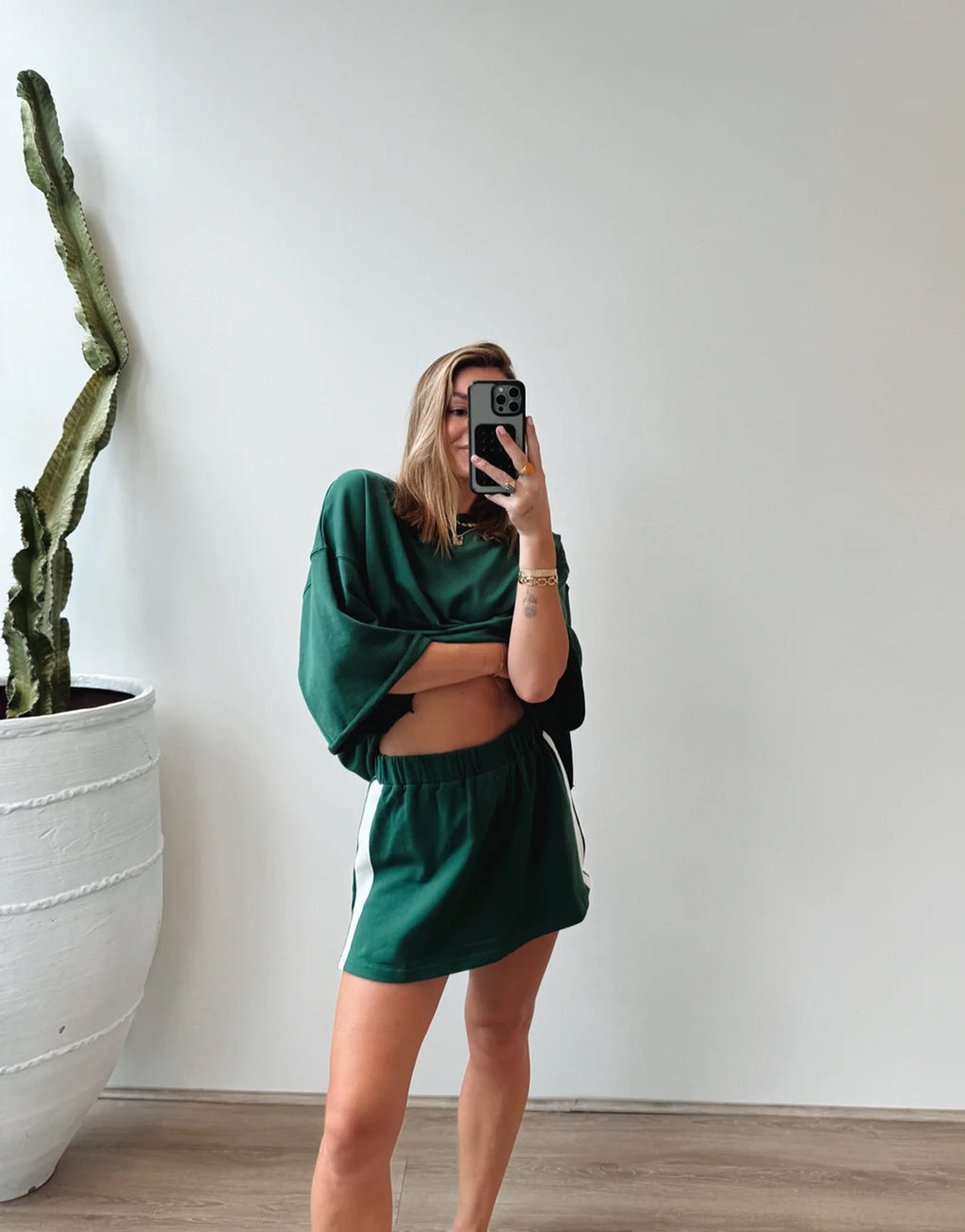 The Maya Mini Skirt - Forest Green