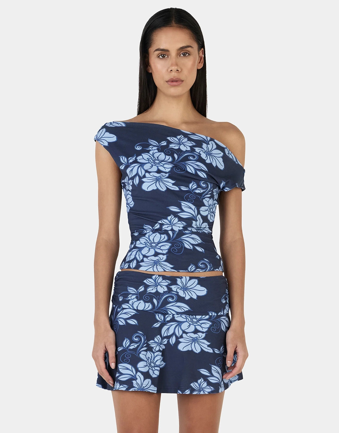 Adriana Mini Skirt - Rolling Waves Navy