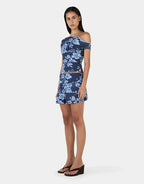 Adriana Mini Skirt - Rolling Waves Navy by Ownley - view 3