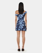 Adriana Mini Skirt - Rolling Waves Navy by Ownley - view 5