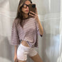 Chocolate Blush Stripe