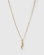 Cornicello Gold Charm Necklace by Arms of Eve - view 4