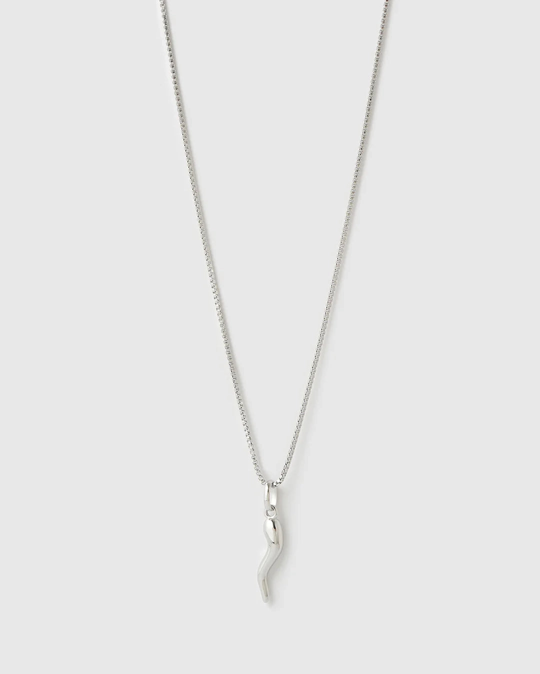 Cornicello Silver Charm Necklace by Arms of Eve - view 2