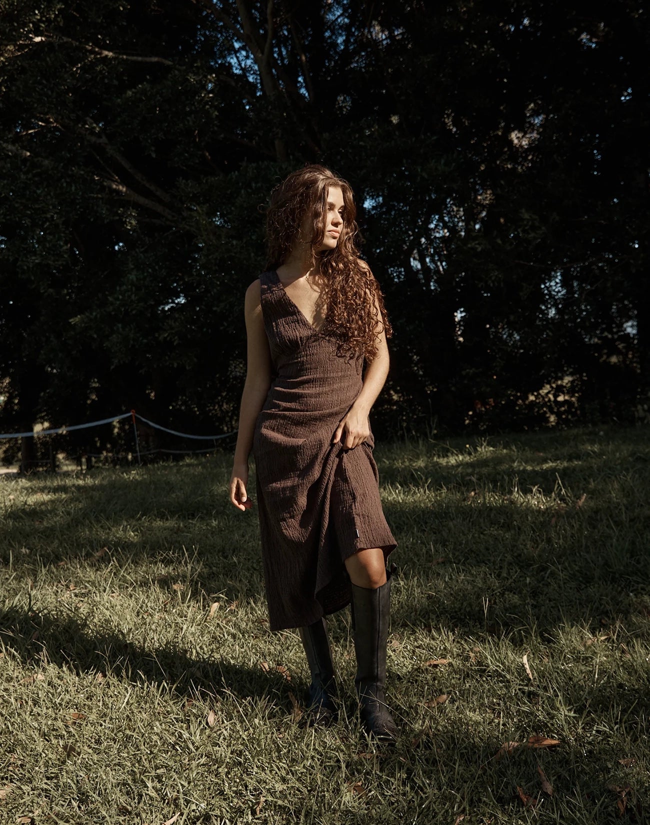 Focus Seersucker Maxi Dress