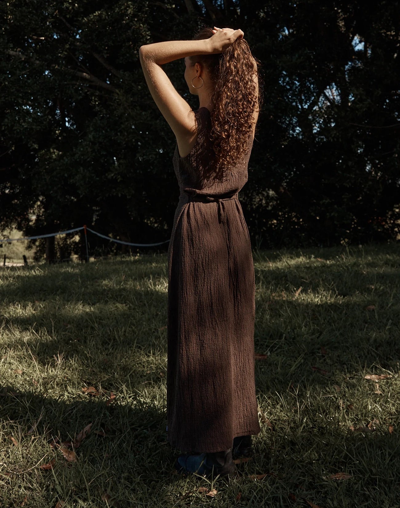 Focus Seersucker Maxi Dress