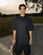 Everyday Short Sleeve Shirt - Black by Afends