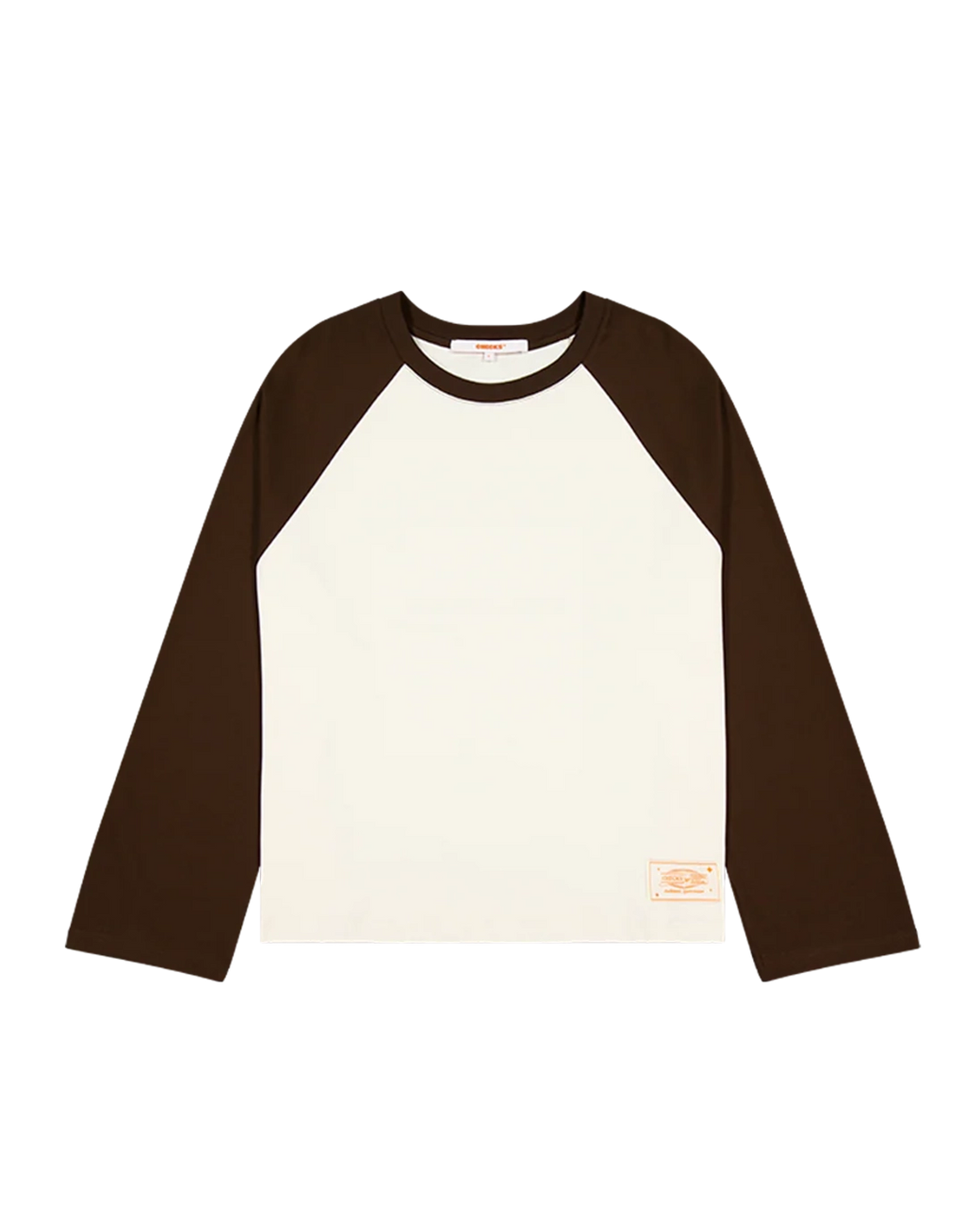 Crew Raglan Jersey- Cream/Brown by Checks Downtown - view 3