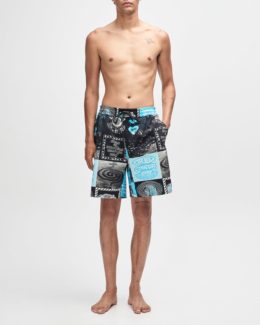 Washed Away Swim Short - Caviar by Deus Ex Machina - view 5