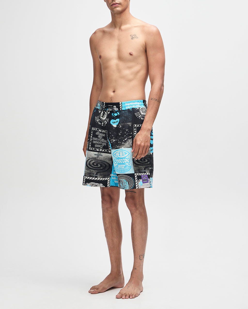 Washed Away Swim Short - Caviar by Deus Ex Machina - view 4