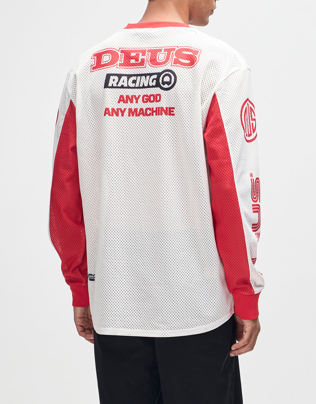 Step Out Moto Jersey - White-Red by Deus Ex Machina - view 2