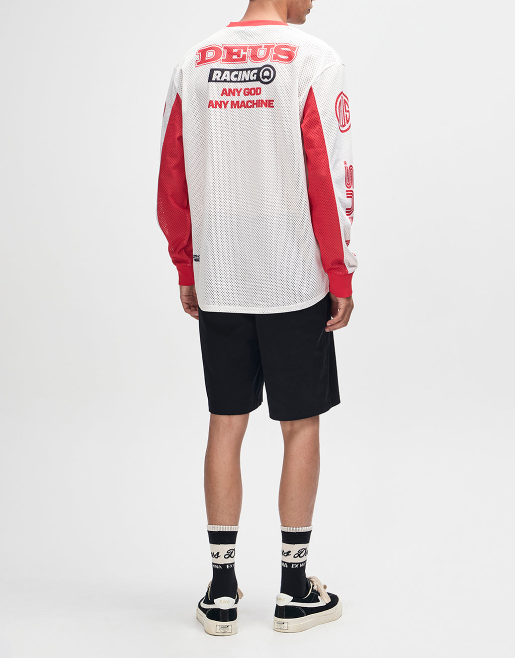 Step Out Moto Jersey - White-Red by Deus Ex Machina - view 4