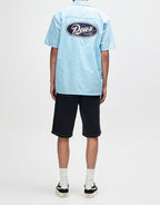 Forecourt Stripe Shirt - Sky Blue by Deus Ex Machina - view 5