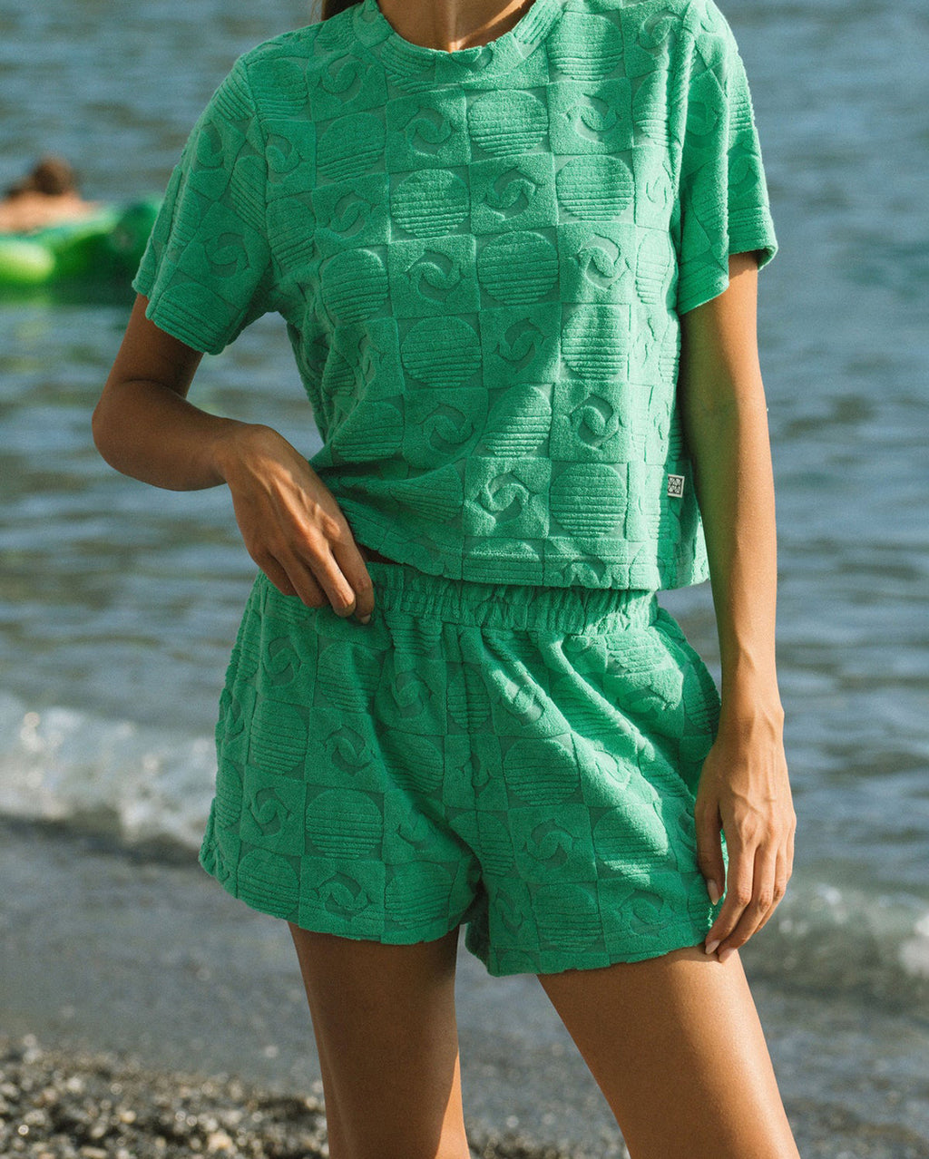 Cruise Dolphin Terry Short - Tropical Green by Araminta James - view 9