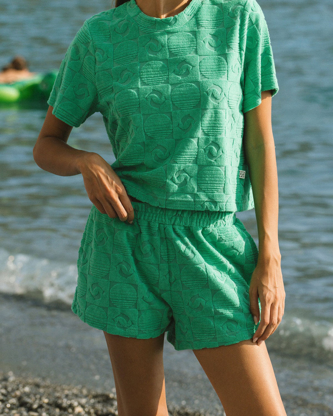 Cruise Dolphin Terry Short - Tropical Green by Araminta James - view 9