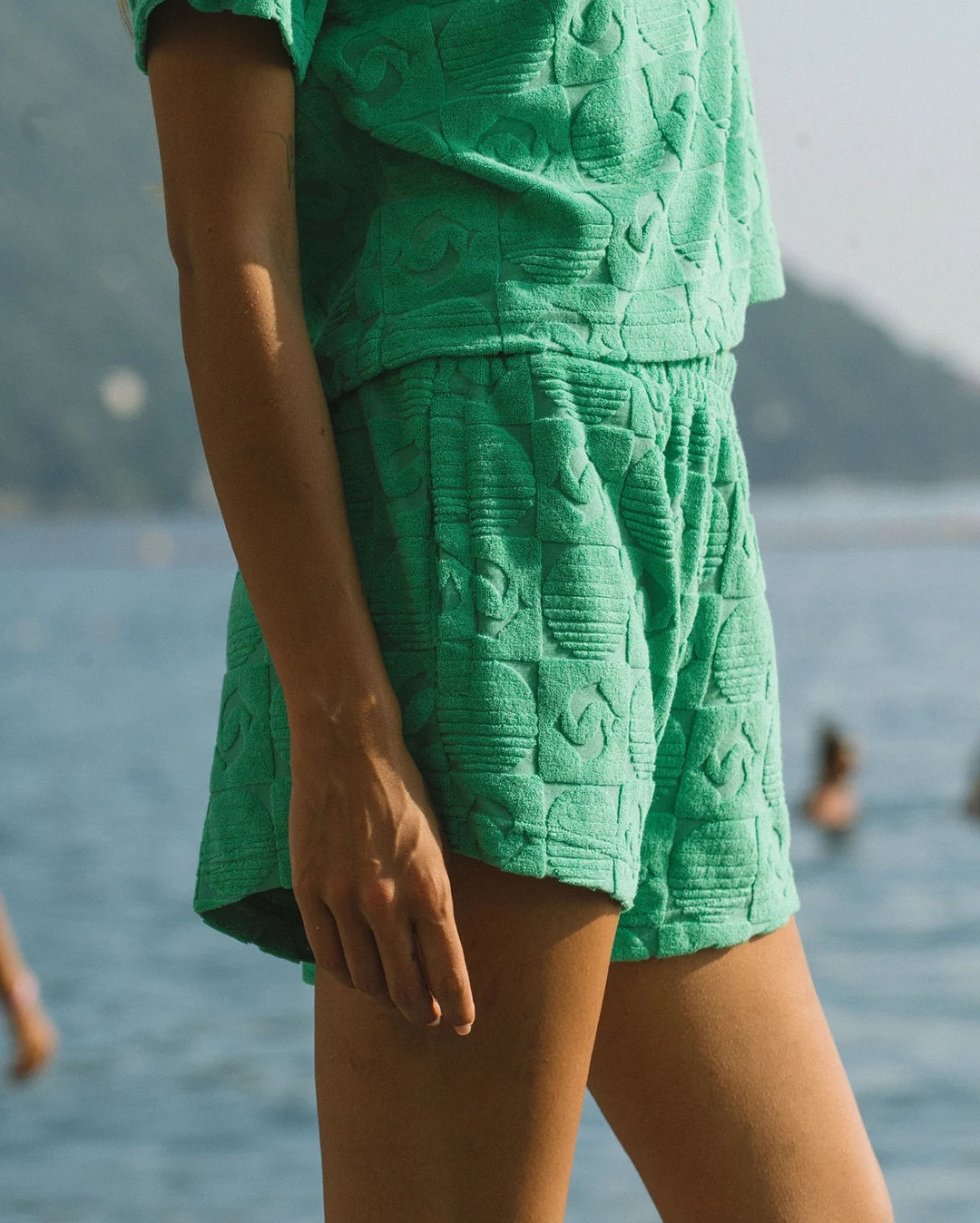 Cruise Dolphin Terry Short - Tropical Green by Araminta James - view 10
