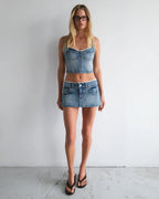 00 Super Rise Low Mini Lace Skirt - Selena by Abrand - view 2