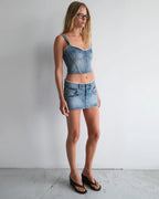 00 Super Rise Low Mini Lace Skirt - Selena by Abrand - view 3
