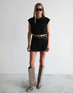My Rose Shacket - Brie Eyelet by Abrand - view 2