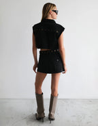 95 Mid Rise Aline Skirt - Brie Eyelet by Abrand - view 3