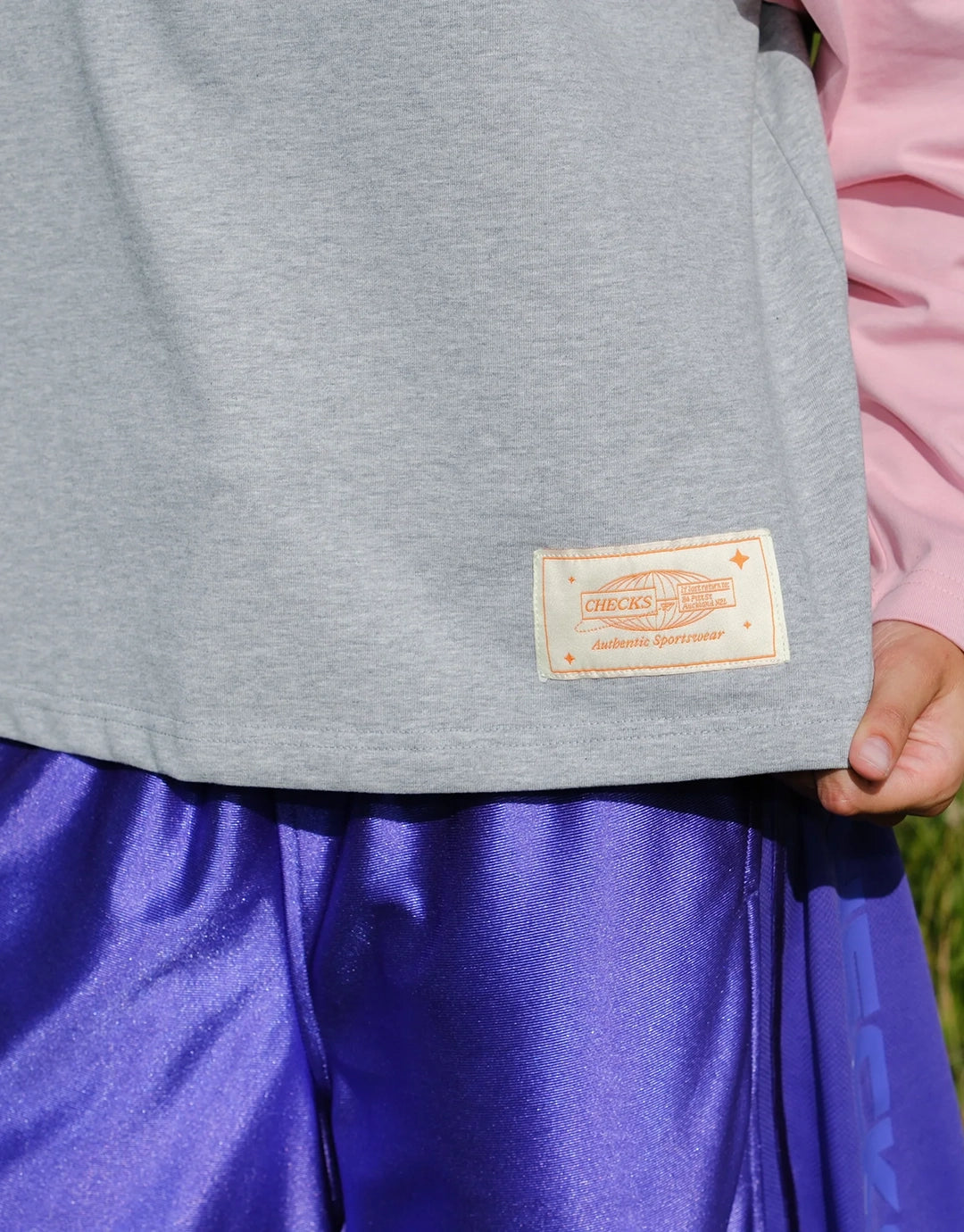 Crew Raglan Jersey - Grey/Pink by Checks Downtown - view 4