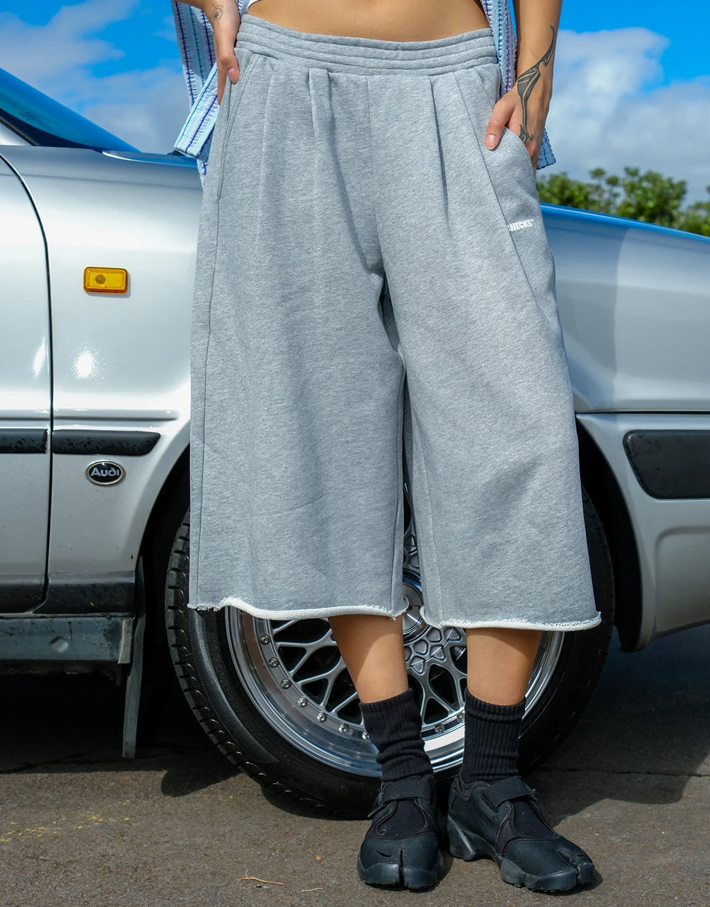 Lark Sweatshorts - Grey Marle Grey Marle XS by Checks Downtown