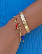 Olivia Gold Cuff Bracelet by Arms of Eve - view 6