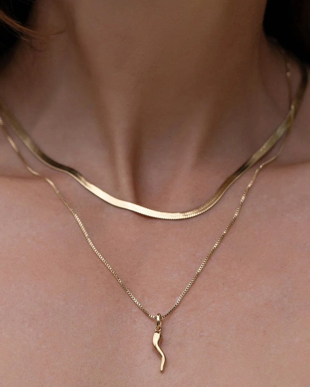 Cornicello Gold Charm Necklace by Arms of Eve - view 5