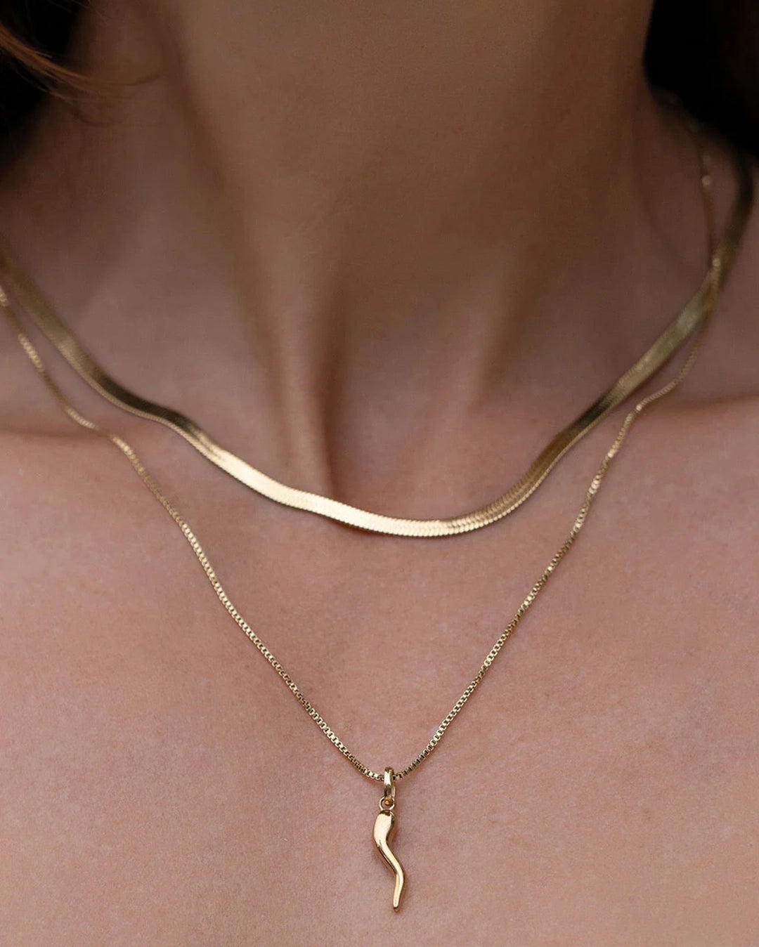 Cornicello Gold Charm Necklace by Arms of Eve - view 5